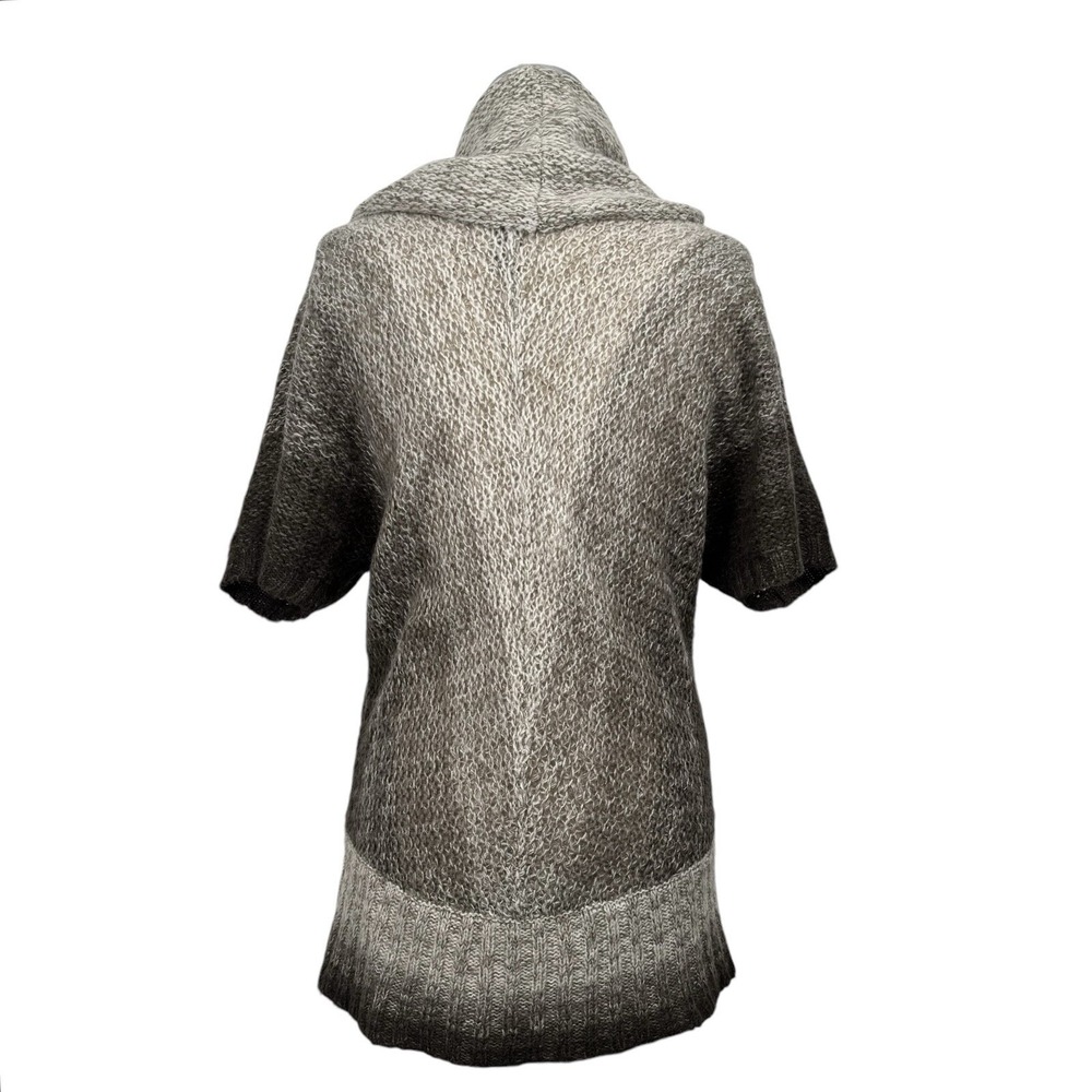 Fenn Wright Manson Women's Cowl‎ Turtleneck Tunic Sweater M Taupe Short Sleeve - Picture 3 of 11